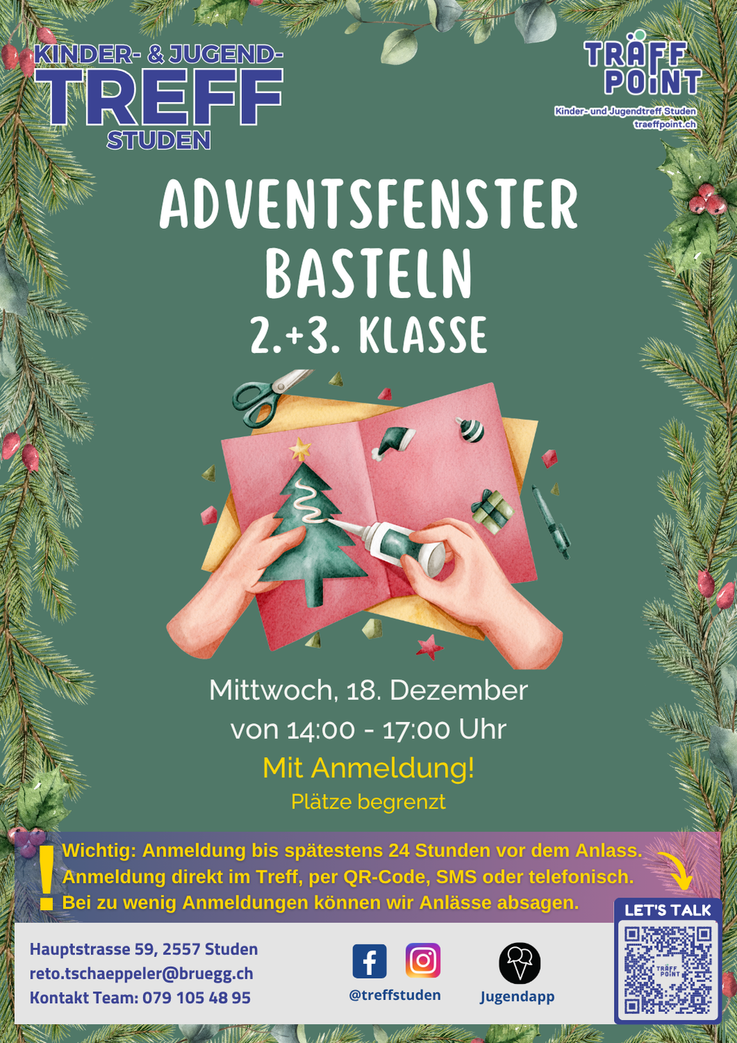 Adventsfenster basteln Studen 2024